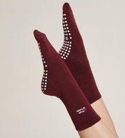 Chaussettes de Pilates personnalisées POPSOX, chaussettes de sport antidérapantes en tricot avec logo brodé personnalisé pour le yoga et le Pilates