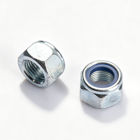 Écrou autobloquant hexagonal à pas fin, plaqué zinc, avec insert en nylon, M18x1.5, anti-desserrage, antidérapant, pour applications médicales et minières