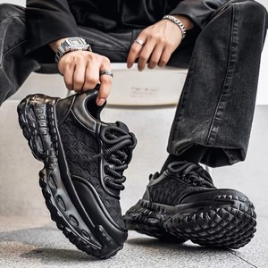 Premium <b>Material</b> Sneakers Men's Fashion Casual Footwear Freizeitschuhe Trendy Breathable Thick Sole Upper Sports Shoes - Product Image 5