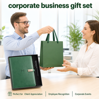 Coffret Cadeau d'Entreprise Haut de Gamme en Cuir Gravé avec Bande Élastique, Bloc-Notes à Chargement Sans Fil et Stylo