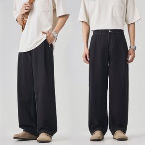 <span class=keywords><strong>Pantaloni</strong></span> Casual da Uomo in Cotone e <span class=keywords><strong>Lino</strong></span> Primavera Estate 2026, Gamba Larga, Stile Workwear con Doppia Pieghezza - Product Image 5