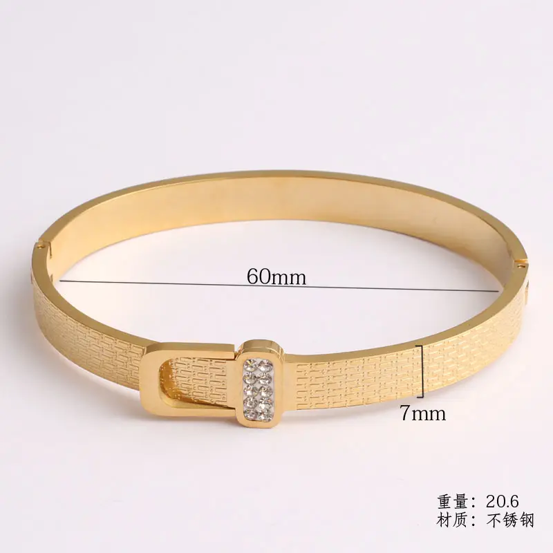 Fashion Creative Gold Watch Bangle Personalised Stainless Steel Bangle Hot-selling Woman Jewelry Bangle