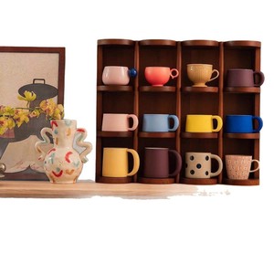Solid Wood Cup <b>Rack</b> Multi Function <b>Kitchen</b> Organizer For Coffee Tea Mugs Water Bottles 10in Height - Product Image 5
