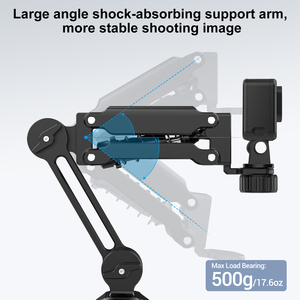 Stabilisateur de cardan à ventouse électrique en alliage d'aluminium de 5 pouces avec 2 bras réglables et tige d'extension intégrée pour <span class=keywords><strong>DJI</strong></span> et Insta X5 - Product Image 5