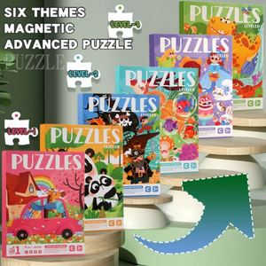 Puzzles magnétiques sur le thème des animaux, des dinosaures et de l'espace pour les tout-petits et les enfants de 3 à 8 ans, pour les voyages en voiture et en avion - Product Image 2