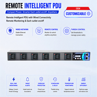PDU intelligent 230V 16A avec 6 prises IEC C39, contrôle séparé par groupe, MQTT Modbus, pour centre de calcul haute performance