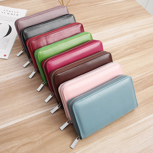 2020 <span class=keywords><strong>marca</strong></span> <span class=keywords><strong>de</strong></span> moda señoras Unisex Casual <span class=keywords><strong>carteras</strong></span> largas RFID cremallera teléfono móvil monedero bolso <span class=keywords><strong>de</strong></span> mano cubierta cierre colorido PU cuero - Product Image 2