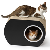 Plateau à gratter pour chat, grattoir à ongles, tapis à gratter, canapé pour animaux de compagnie, lits, jouet en carton ondulé pour chats avec herbe à chat