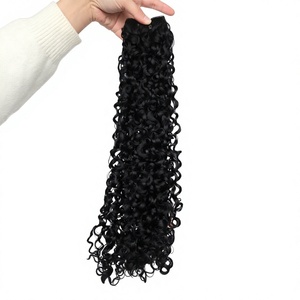 Virgin Human <b>Hair</b> <b>Extensions</b> Burmese Curly Bundle Deep Wave Perm Ready for <b>Braiding</b> - Product Image 4