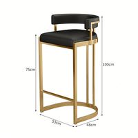 ModernNordic Light Luxury Ottoman Modern Simple Cafe Bar Chair Island High Chair