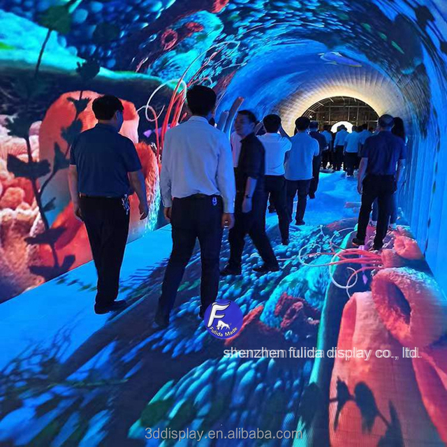 Immersive Interaction LED Time Tunnel Screen Curved Micro LED Display Interactive Led Screen for Commercial Spaces