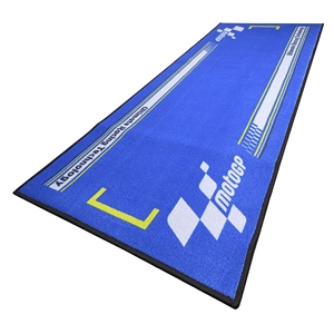 Karpet sepeda unik bahan nilon tikar garasi untuk sepeda sepeda motor parkir rumbai Jacquard pola baru dikepang - Product Image 1