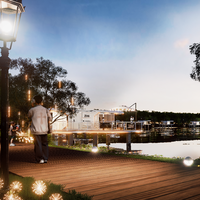 Zent Ventes directes d'usine de haute qualité de péniche en aluminium flottante préfabriquée de luxe pour les capsules spatiales de divertissement