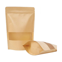 Sacs écologiques de haute qualité Emballage Zip Stand Up Pouch Ziplock Craft Kraft Paper Food Sac d'emballage personnalisé