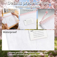 Bolsa para Archivos, Bolsa Transparente de Plástico con Cierre, Gran Capacidad, para Estudiantes, A4, Impermeable, Bolsa de Almacenamiento, Carpeta para Archivos, Impresión Personalizada