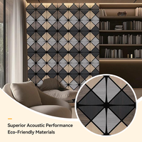 Panneaux acoustiques décoratifs en MDF et PET, panneaux muraux acoustiques en bois géométriques 3D personnalisés pour cinéma maison, hall d'hôtel