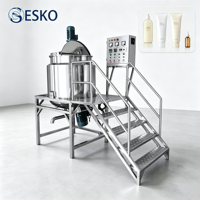 Mélangeur-homogénéisateur cosmétique à vapeur ESKO 50L 500L pour la production de contenants de lotion corporelle et de crème hydratante pour la peau