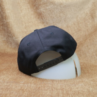 Casquette de baseball ajustable à 5 panneaux en pur coton à visière courte avec broderie personnalisée du logo de la marque