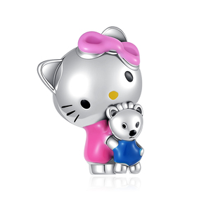 2026 Más Vendido Colgante de Plata 925 con Diseño de <span class=keywords><strong>Gato</strong></span> y Rana de Dibujos Animados, Accesorios DIY para Collares y Pulseras, Joyería Exquisita Directo de Fábrica - Product Image 5