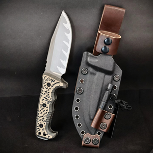 Couteau à lame fixe MBB M8 en acier DC53 robuste, manche G10, lame pleine longueur, couteau <span class=keywords><strong>de</strong></span> survie et <span class=keywords><strong>de</strong></span> chasse avec étui Kydex, allume-feu, OEM - Product Image 2