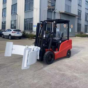 KAD 1,5 Ton 2 Ton 3 ton 6M 7m altura de elevación Carretilla elevadora eléctrica de <span class=keywords><strong>4</strong></span> ruedas con accesorio de abrazadera de rollo de papel - Product Image 5