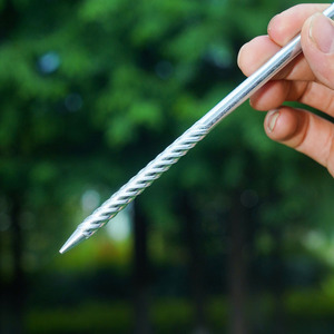 25cm Luminous Tent Stakes <b>Screw</b> Steel Ground <b>Pegs</b> for Outdoor Camping Canopy Wind Fixed Nails - Product Image 3