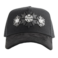 Gorra Deportiva de 5 Paneles INFERNO 24K ROSE GOLD El Barbas de Alta Calidad con Lazos Bordados, Visera de Gamuza Negra, Transpirable e Impermeable, Unisex