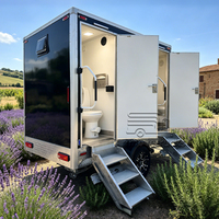 Remorque de toilettes mobiles de luxe VIP personnalisée, remorque de salle de bain mobile, remorque de toilettes portables en gros avec douche