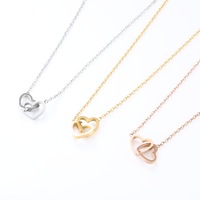Qiuhan évider amour coeur pendentif collier personnalisé Couple cadeau personnalisé nom collier