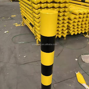 عمود فولاذي مجلفن مضاد للتصادم، عمود تثبيت للسيارات، أعمدة مواقف السيارات في مراكز التسوق، عمود تحذير وعزل من الفولاذ Q235 عالي الجودة - Product Image 3