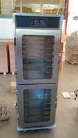 Vitrine chauffante électrique double porte en acier inoxydable 220V 2.1kW 15 plateaux 20-110°C avec maintien automatique de la température