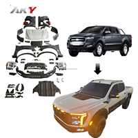 Vente directe d'usine Kit carrosserie pour F-o-r-d Ranger T6 T7 T8 Mise à niveau vers le design F-150 Raptor 2025 Lifting de carrosserie Pare-chocs Calandre Capot