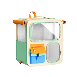 Portable <b>Cat</b> Carrier <b>Backpack</b> With Wheels Large Capacity For Multiple <b>Cats</b> Easy To Carry Double Shoulder Design - Product Image 1