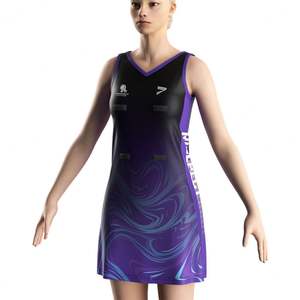 ชุดบอดี้สูทกระโปรงมินิสั้นสำหรับผู้หญิง ลายโลโก้แบบกำหนดเอง ผ้าซับเหงื่อแห้งเร็ว สีดำ สำหรับเล่นเทนนิส ฤดูร้อน ซักได้  สำหรับเล่นเน็ตบอล - Product Image 5