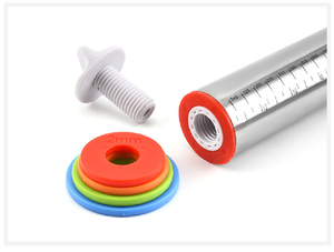 Rouleau à pâtisserie réglable de 17 pouces, kit de pâtisserie français, mesure, pour pâte, avec 4 anneaux de réglage d'épaisseur amovibles, en acier inoxydable et plastique - Product Image 6