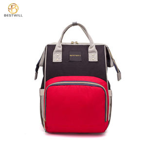 BESTWILL <span class=keywords><strong>2020</strong></span> Offre Spéciale personnalisé bébé sac à dos sac à <span class=keywords><strong>la</strong></span> mode maman et bébé couche grand sac à couches avec ours Logo maternité utilisation - Product Image 6