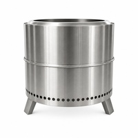 Brasero sans fumée en fer avec cendrier amovible pour l'extérieur, les patios et le camping