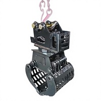 Pince rotative pour excavatrice à pompe hydraulique SLN résistante à l'abrasion, équipement de préhension avec structure de mâchoire optimisée pour la préhension de grumes, pierres et ferraille