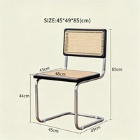 Chaise de salle à manger moderne minimaliste en métal en forme d'arc, design écologique, dossier rétro pour restaurant, école, hôpital, appartement