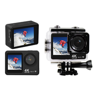Cámara Deportiva Sumergible 4K a Prueba de Agua hasta 30m, Modelo Ausek D5Q, Pantalla de 2.0'', Gran Angular de 170°, Grabación de Video de 30fps y 1080p