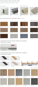 Revêtement Décoratif Moderne de Luxe en Fibre de Bambou Gris Pierre, Imperméable et Ignifuge, pour Commerce de Détail et Usage Domestique, Design Géométrique - Product Image 5