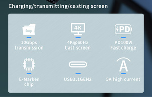 ओएम कारखाने उत्पादों की पूरी श्रृंखला usb3.1 बिजली के साथ 4 यूएसबी सी 20 वी 5a 100w प्रकार <span class=keywords><strong>c</strong></span> से टाइप <span class=keywords><strong>c</strong></span> <span class=keywords><strong>c</strong></span> यूएसबी केबल ब्लैक opp - Product Image 3