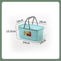 Boîte de rangement pour panier creux en plastique stable pour panier de rangement avec poignées