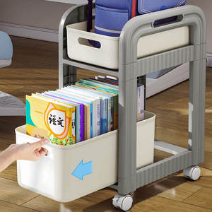 Libreria Mobile Grigia di Alta Qualità e Scaffale Portaoggetti per Giocattoli con Ruote, Contenitore Multifunzione in <span class=keywords><strong>Plastica</strong></span> per Bambini, Disponibile in Diverse Misure - Product Image 5