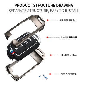Étui de protection pour clé de voiture en alliage de zinc et gel de silice pour <span class=keywords><strong>KIA</strong></span> <span class=keywords><strong>Sportage</strong></span> R KN-07 Sorento Cadenza K7 K3 K5 <span class=keywords><strong>Porte</strong></span>-clés <span class=keywords><strong>Porte</strong></span>-clés Sac - Product Image 5
