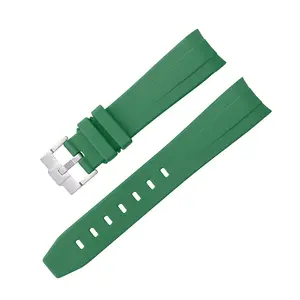 Watch Band for Omega X Swatch Joint MoonSwatch Strap Seamaster 300 Men Women 20mm Rubber Silicone Curved End Bracelet for Seiko