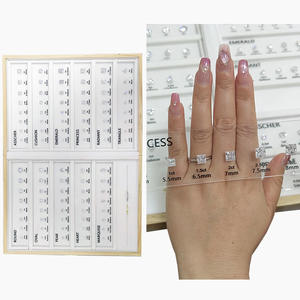 Tabla de Tamaños de Diamantes 7A, Guía de Tamaños de Piedras de Anillos de Circonia Cúbica, Herramienta de Comparación de Quilates para Joyerías - Product Image 1
