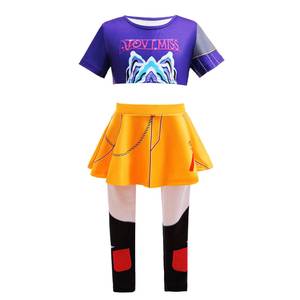 Vestido de Disfraz de Cazadora de Brujas con Mangas con Volantes para Niñas HP, Disfraz Infantil de Halloween, 100% Poliéster, Estampado Digital - Product Image 3