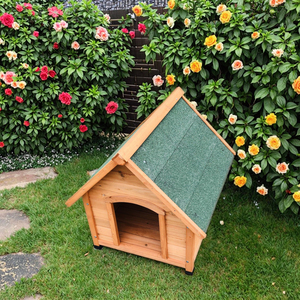 SDD004-S en stock, vente directe d'usine, niche pour chien moderne de luxe pour l'extérieur avec porte à rabat, structure robuste et imperméable - Product Image 2