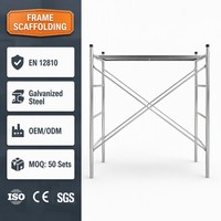 Échafaudage en H galvanisé en acier creux empilable EN 12810 pour la construction